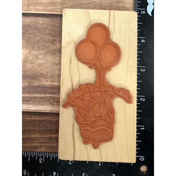 1999 PSX K-2677 SUGAR & MICE WOOD MOUNTED RUBBER STAMP BALLOON FUNNY - Picture 2 of 4